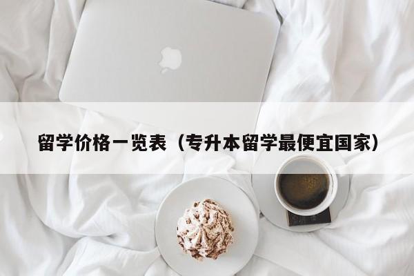 留学价格一览表（专升本留学最便宜国家）